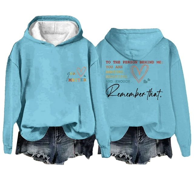 Chandail à Capuche Oversize pour Femmes avec Slogan Graphique, Manches Longues, Esthétique avec Poches