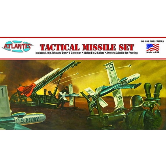 Tactical Missile Set with Five Figures 1/40 Scale Model Kit