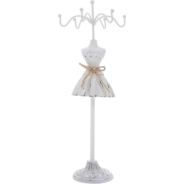 1 pieza Estante de almacenamiento de joyas Anillos Pulsera Collar Organizador de exhibición con vestido de princesa para soporte de exhibición de tocador Torre Giratoria Estante de joyería Accesorio de exhibición de joyería Sailing Electrónica