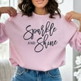 thumbnail image 6 of Women's Inspirational Sweatshirt - Sparkle and Shine (S, Black), 6 of 7