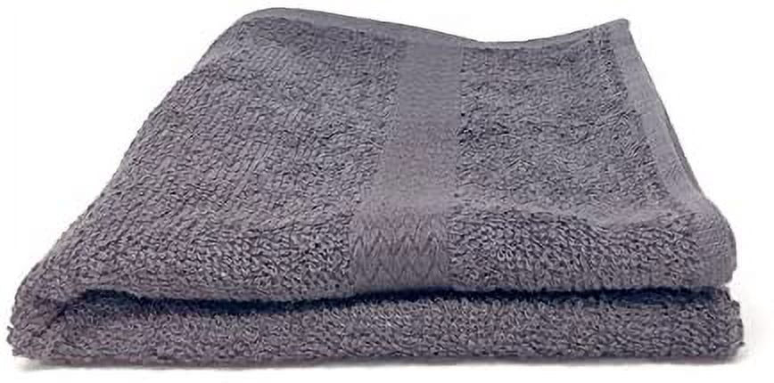 EOM Towels Bleach Safe 100% Cotton Ringspun Vat Dyed Hand Towels Size 16" X 28" 12 Pack Great for Salon, Gym and Home use. (Silver)