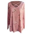 thumbnail image 3 of Womens Lovely Print Loose Cute Long Sleeve Top, 3 of 4