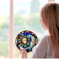 thumbnail image 3 of Sun and Moon with Faces Decor Sun Catcher Stained Glass Window Hanging for Women Wall Decor Handmade SunCatcher Decoration for Garden Home Housewarming Gifts, 3 of 5