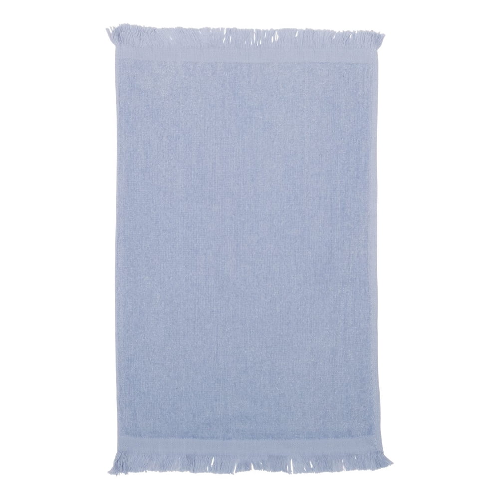Fringed Fingertip Towel Light Blue One Size