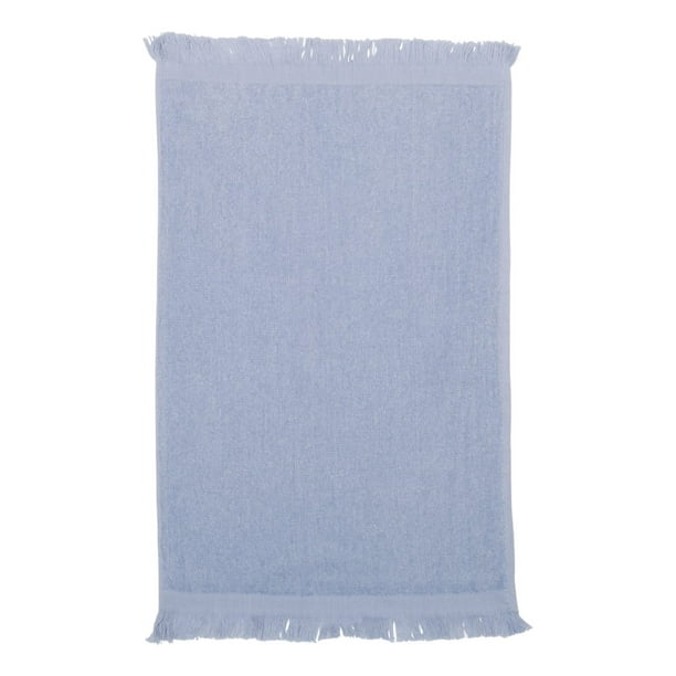 Fringed Fingertip Towel Light Blue One Size