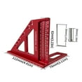 thumbnail image 6 of 3D Multi-Angle Woodworking Square Protractor, Aluminum Alloy Miter Triangle Ruler T-Type Scriber, 6 of 7