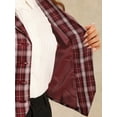 thumbnail image 5 of INSPIRE CHIC Women's Waistcoat Notched Lapel V Neck Single Breasted Vintage Plaid Vest S Red, 5 of 6