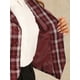 thumbnail image 5 of CHALECO DE MUJER INSPIRE CHIC Con Cuello de Solapa Muesca Cuello en V de Un Solo Botón Chaleco Vintage de Cuadros L Rojo, 5 of 6