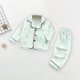 thumbnail image 4 of Odeerbi 1-5 Años Boys Girls Verano Pijamas de Algodón de Manga Larga Con Solapa Con Muescas Camisa Pantalones Set Soft Floral Sleepwear Pijama Set, 4 of 5