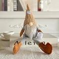 thumbnail image 4 of TUITOONM Hand Ground Coffee Long Legs Gnome Knit Dolls Christmas Tree Hangings Door Window Wall Pendant Holiday Party Scene Props Home Winter Decoration, 4 of 4