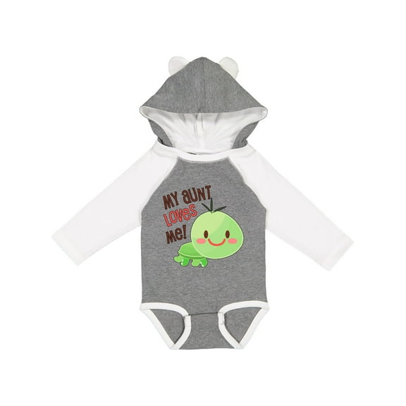 Inktastic My Aunt Loves Me Cute Turtle Boys or Girls Long Sleeve Baby Bodysuit