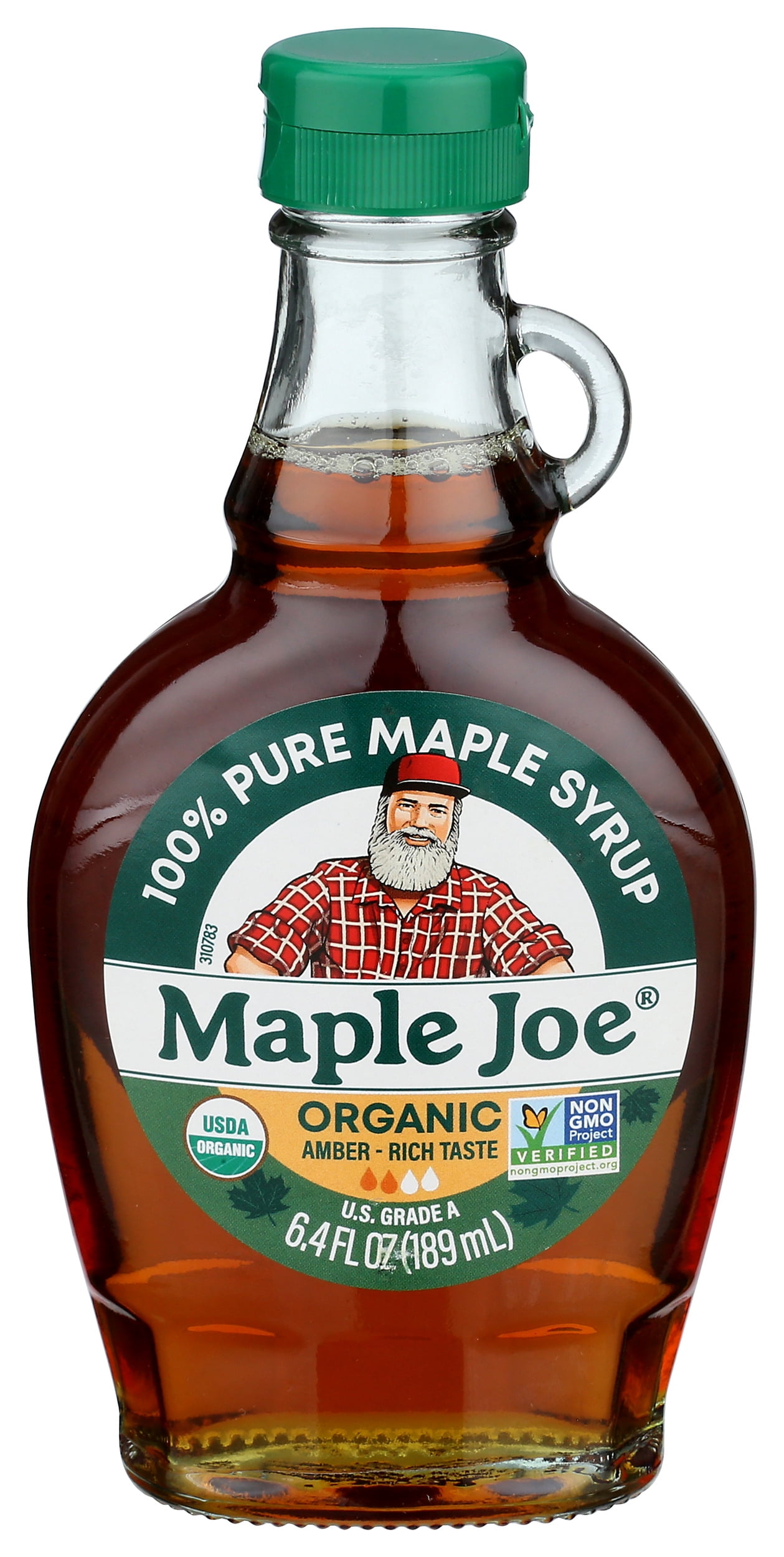 Pack of 12, Maple Joe Organic Amber Maple Syrup, 6.4 fl oz