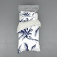 thumbnail image 1 of Ambesonne Psychedelic Bedding Set 3 Pcs, Coconut Palm Tree, Twin XL, Indigo, 1 of 3