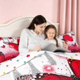 thumbnail image 4 of Homewish Red Butterfly Queen Comforter Set, Bling Cheeetah Print Comforter Sets Queen for Girls, Polka Dots Reversible, 3-Piece 1 Comforter and 2 Pillowcases, 4 of 6