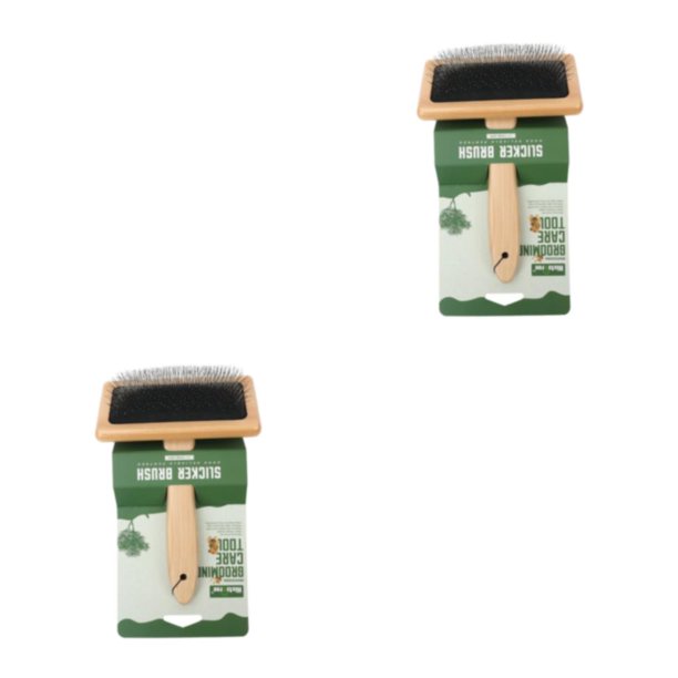 Greeniant Cepillo para mascotas de 2 piezas para un mantenimiento saludable del pelaje, peine para gatos de varios tamaños, peine para perros Type2 NO2