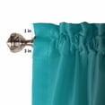 thumbnail image 5 of Tier Curtains 45 Inches Long, Teal Black Ombre Window Treatment Curtain Drapes, Gradient Contemporary Abstract Art Small Curtain Drapes for Bathroom Laundry Room, 27.5"x45", 2 Panels, 5 of 7