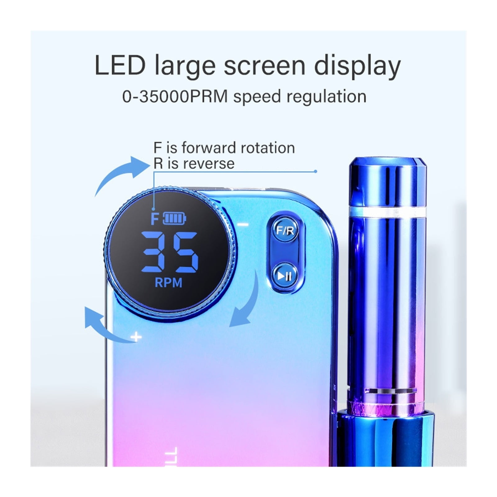 Electric Nail Drill Machine, 35000RPM Professional Efile Nail Drill Kit, Electric Nail File For Acrylic Nails Gel Nails, Toenail Grinder Manicure Pedicure Polishing Shape For Home Salon ,Low Noise