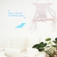 thumbnail image 4 of Boho Macrame Wall Hanging Shelf Handmade Woven Tassel Tapestry Rack Wood Floating Storage Hanger for Home Wall Decor, 4 of 10