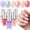 G1-Iridescent Moonlight(6*10ml/0.34fl.oz), variant on SAVILAND Ombre Nail Polish Set, 6 Colors Charm Pink Blue Gold Purple, 10ml/0.34 fl.oz, Quick Dry, No UV Lamp Needed
