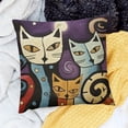 thumbnail image 3 of BANET Adorable Cat Themed Cushion Cover, Cozy Cat Pillowcase for Cat Lover 20x20in, 3 of 6
