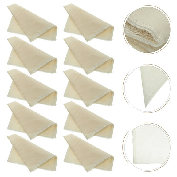 10pcs Ultra Fine Cheesecloth Cotton Fabric Strainers Unbleached Cotton Fabric Filter