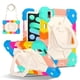 thumbnail image 1 of Funda Resistente a Prueba de Golpes para iPad A16 11 / iPad A16 10, Funda Protectora de Silicona + Capa de PC con Soporte Giratorio de 360° y Asa Cuadrada con Correa para el Hombro, Colorida, para iP, 1 of 7