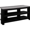 thumbnail image 2 of 42 Inch Modern Media Stand | Used in Various Rooms for Entertainment | Black and Grey Laminate Finish | Can Be Wall - or Corner - Placed, 2 of 2