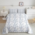 thumbnail image 2 of Feelyou Fashion Tree Branches Full Size Comforter Sets, Blue Jungle Plant Botanical Bedding Comforter Set, Teens Kids Boys Girls Reversible Bedding Sets, Lightweight Room Decor, 3pcs, 2 of 8