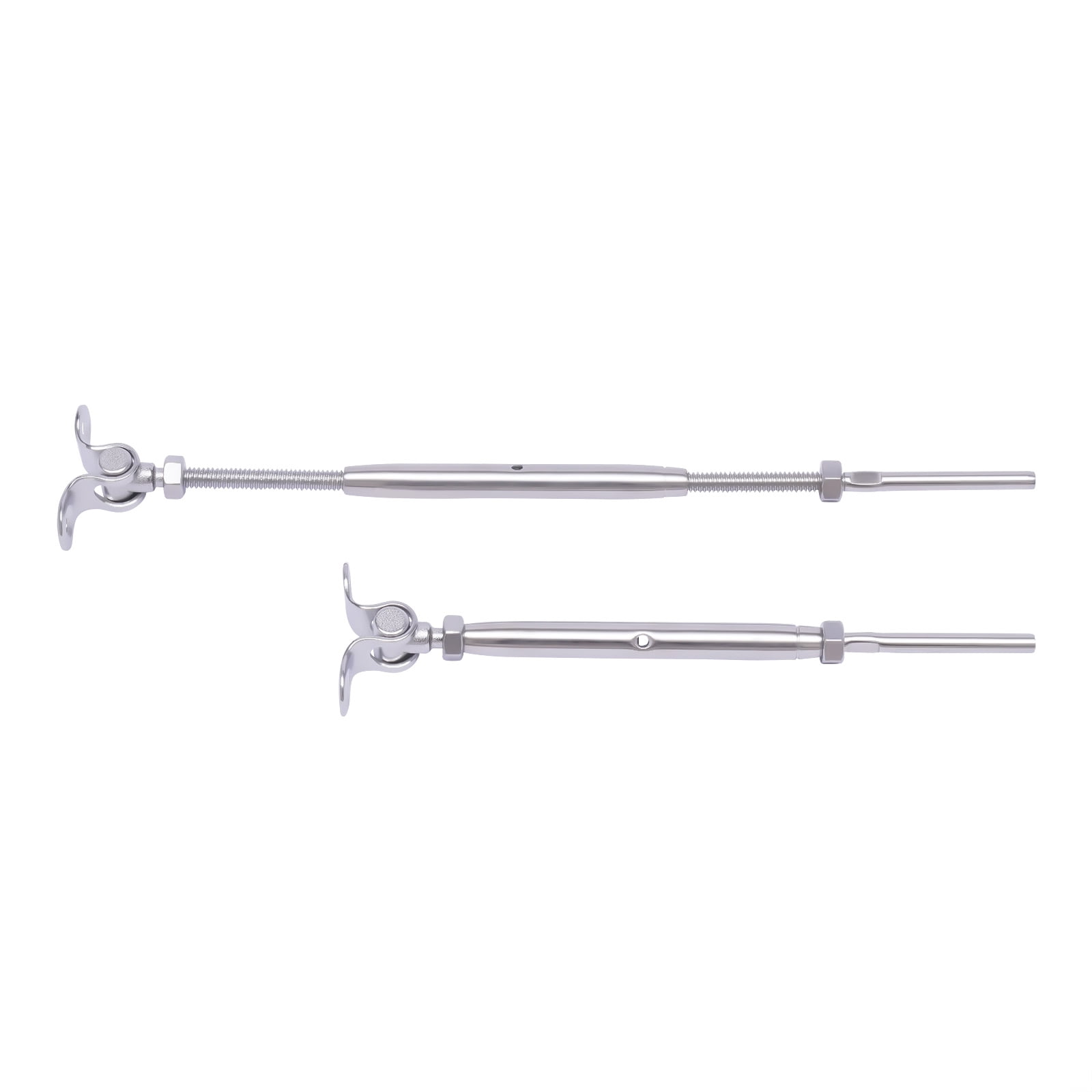 10-Pair 1/8" Cable Railing Hardware Kit – 180° Adjustable T316 Stainless Steel Turnbuckles & Terminals For Deck Stair Railings