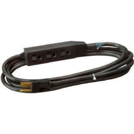 Master Electrician 04002ME 12' Foot 16/3 SJTW 3-Outlet Black Indoor Extension Cord - Quantity of 6