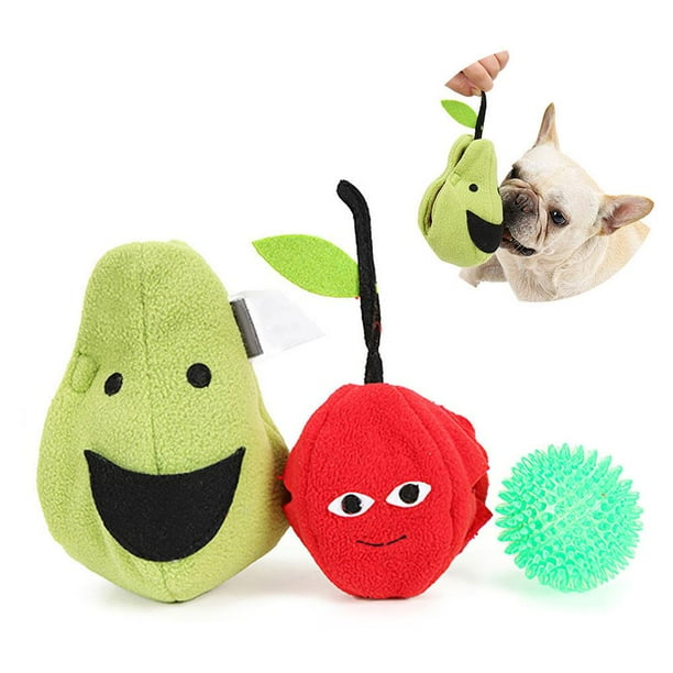 Juguetes Con Sonido Para Mascotas, Juguetes Para Perros, Bola De Cereza De Pera, Juguetes Vocales Para Olfatear, Juguetes De Rompecabezas De Dientes De Entrenamiento Molar Iq Kearding PT001280-00