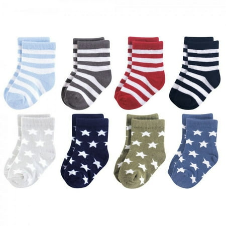 UPC: 0660168280876 | Luvable Friends Baby Boy Fun Essential Socks Stars Black Blue 6-12 Months