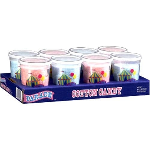 Parade Cotton Candy 8 pack of 2 oz Containers.