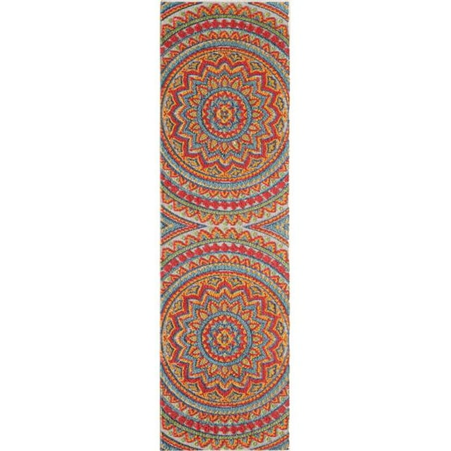 Central Oriental 1657.04.14EC 2 Pi 2 Po x 7 Pi 6 Po Zone Rectangulaire Panyin Rug&44; Rouge & Crème