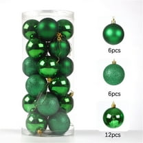 HBBKVI Green 1.6" Christmas Balls Christmas Tree Decoration Ornaments Shatterproof Hanging Balls for Birthday Halloween Holiday Wedding Decorations Set of 24pcs