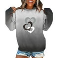 thumbnail image 2 of Moda mujer manga larga cuello redondo señoras impresas señoras sudadera Tops blusa Pompotops gfhjh9517, 2 of 4