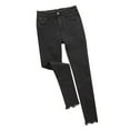 thumbnail image 2 of Women's Plus Size Jeans Fashion Winter Warm Ripped Plus Size Trousers Denim Pants For Women 4-18 Gray,18, 2 of 8