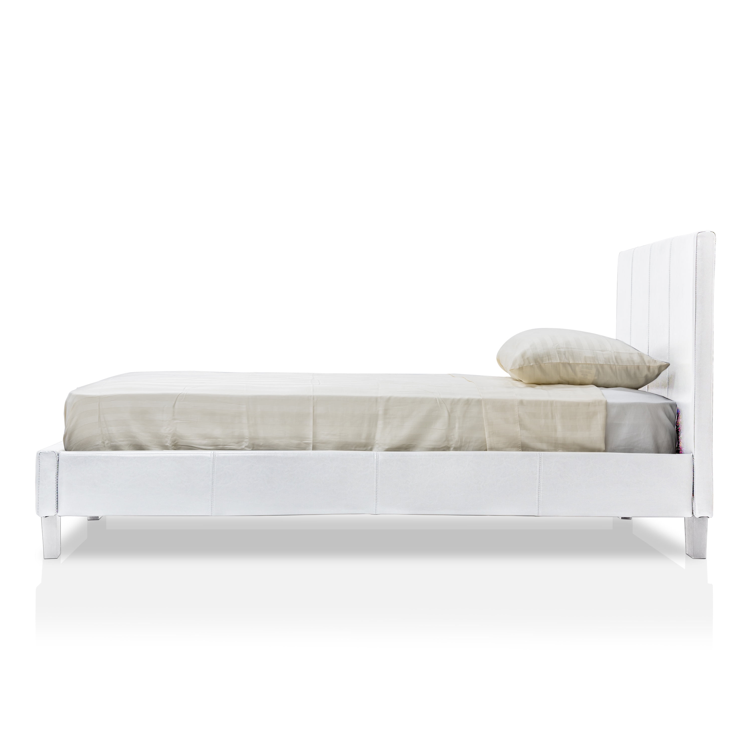 Furniture of America Full Platform Bed with 10-Inch Mattress, World Traveler Beige Pattern (Assembly Required)