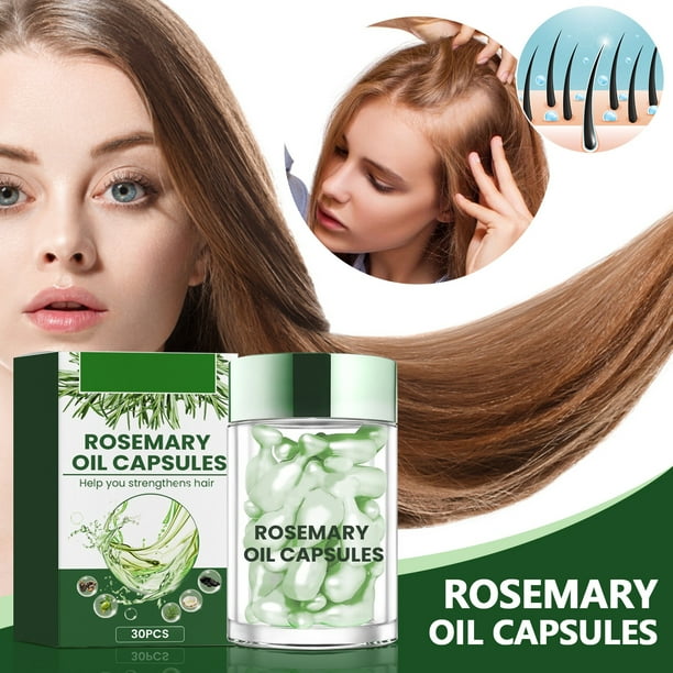 Cápsulas para el cuidado del cabello, nutren el cabello, previenen la caída del cabello, fortalecen el cabello, hacen que el cabello sea más grueso, nutre el aceite para el cabello, 30ml