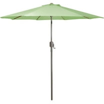 9 ft. Outdoor Market Tilt Patio Umbrella with Hand Crank in Sage Green