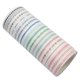 thumbnail image 1 of Yuarrent Kit de suministros de álbum de recortes adhesivo decorativo de cinta Washi con diseño exquisito 1 Juego de adornos de rayas de borde Kits de decoración para fiestas, 1 of 6
