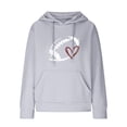 thumbnail image 4 of VISALY Fashion Hoodies Sweatshirts Football Sweatshirts Printed Fashion Pullover with Pockets Long Sleeve Tops Jacket Coat Drawstring Hooded Oversized Sweatshirt Trendy Hoodies Basic Pullover Grey 4Xl, 4 of 4