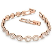 Swarovski Ladies Angelic Gold-Tone Plated Round Cut Pave Bracelet, Size M