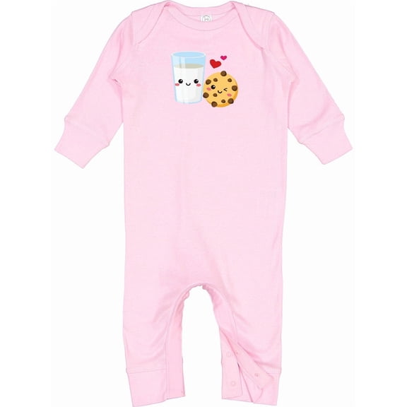 Inktastic Milk and Cookies Baby Romper Coveralls