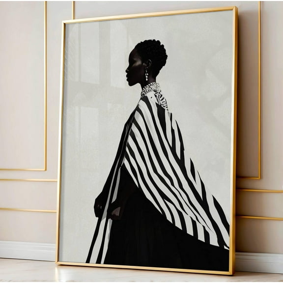 Contemporary Artwork, Afrocentric Wall Decor, Ethnic Print Art, Abstract African Woman, Black Woman, African Art, Minimalist Art Wall Art, Modern Wall Decor, 8x12 UNFRAMED