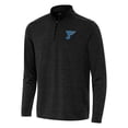 thumbnail image 2 of Men's Antigua Heather Black St. Louis Blues Bright Quarter-Zip Pullover, 2 of 3