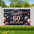 thumbnail image 4 of Decorative Design Birthday Banner Glitter Happy 60th Birthday Balloon for Milestone Celebration Party Decoration Event, 4 of 9