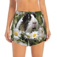 thumbnail image 2 of Balery Daisy Guinea Pig Pantalones cortos deportivos para mujer con forro y dos bolsillos, elásticos, para entrenamiento, gimnasio, yoga-Medium, 2 of 7