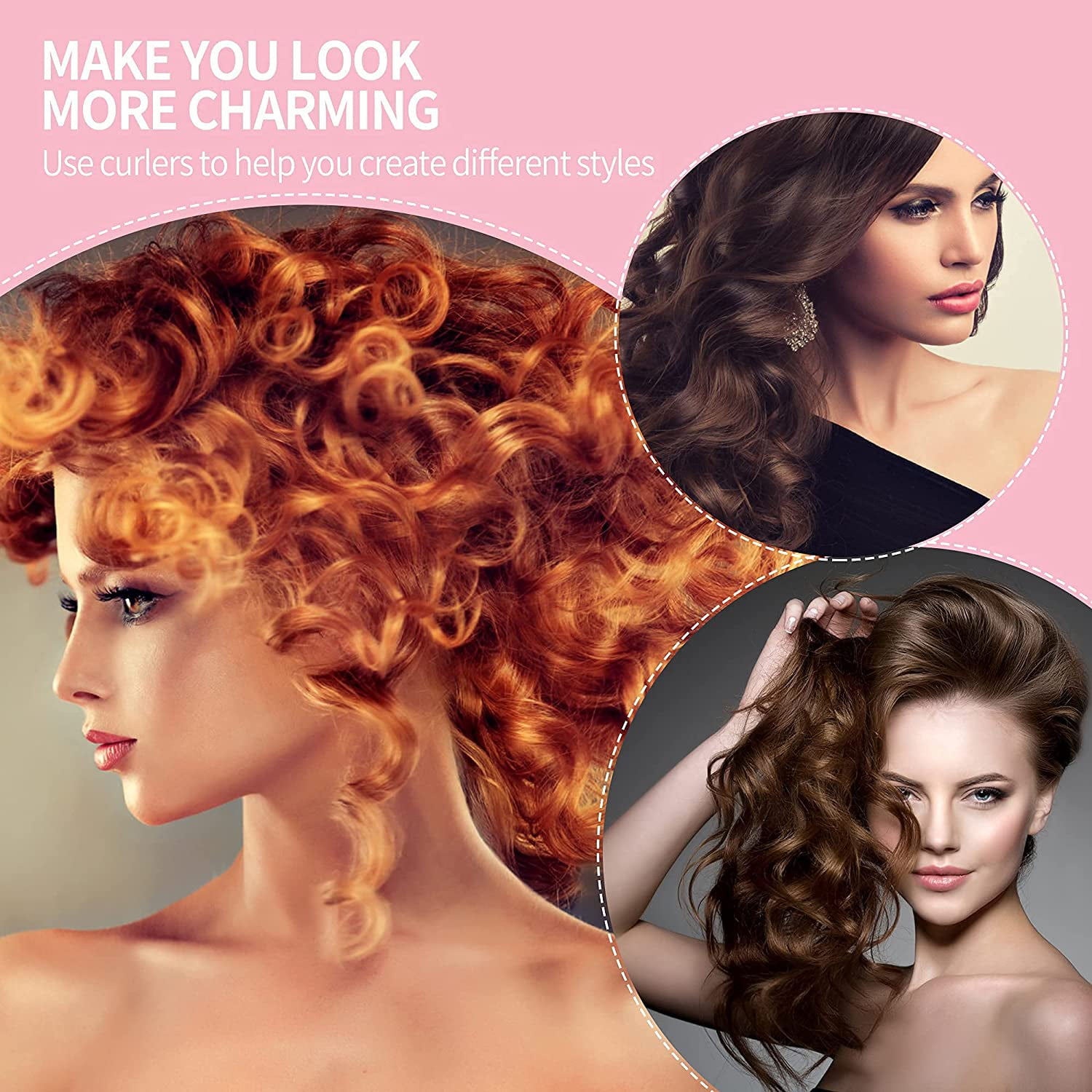 36 Flexi Rods Lockenwickler – Biegsame Schaumstoff-Stäbe, Keine Hitze, Mit 2 Kämmen
