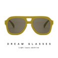 thumbnail image 2 of Gafas de sol retro de moda Gafas de sol de doble haz sin maquillar para hombres y mujeres Gafas de sol, 2 of 6